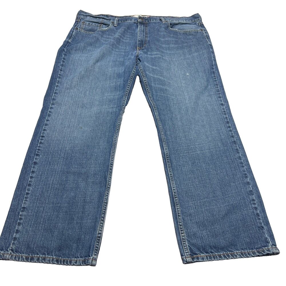 Levis 559 Relaxed Straight Leg Light Wash Blue Denim Jeans Mens 42x30